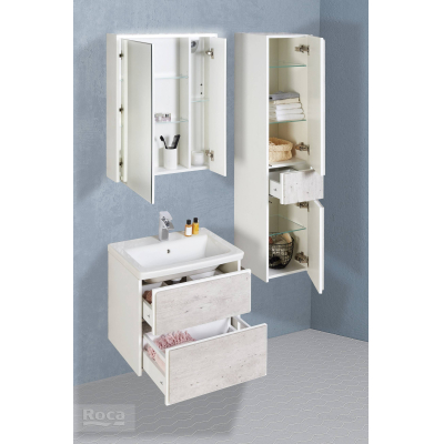 Зеркальный шкаф ROCA Ronda 60 бетон/белый матовый ZRU9303007. Фото